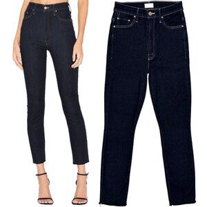Mother High Rise The Swooner Crop Fray Ankle Jeans in Too Good To Be True Sz 26